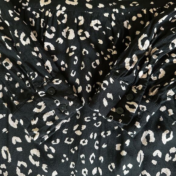 Seraphine Animal Print Maternity Dress Size 6 Black Pink Cheetah Viscose - Picture 6 of 10